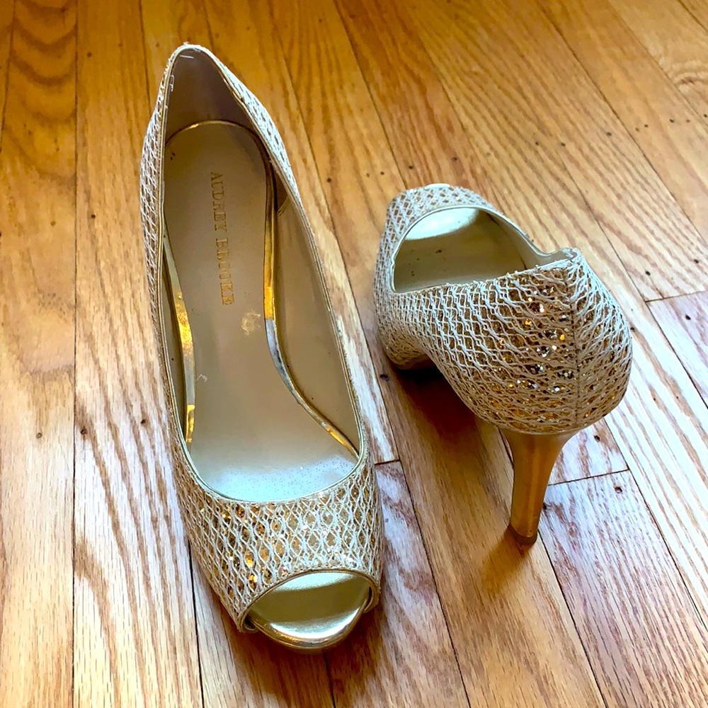 Audrey Brooke Peep Toe Pumps